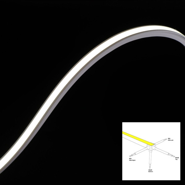 Гнучкий неон COLORS 24V IP67 7.2W 485Lm 4400K 5м (NJT1010-NW) - фото №1