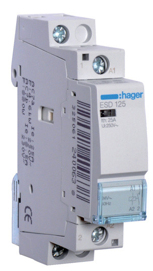Контактор 25A ESD125 (1НО, 24В) 1м Hager