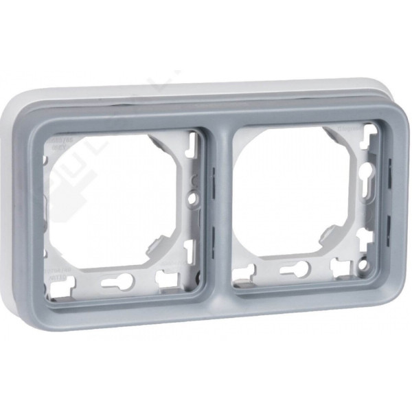 Рамка 2-местная серая Legrand
