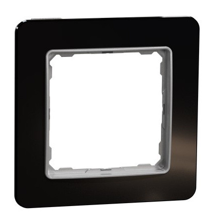 Рамка одинарная Schneider Electric Sedna Elements искусственное черное стекло SDD361801