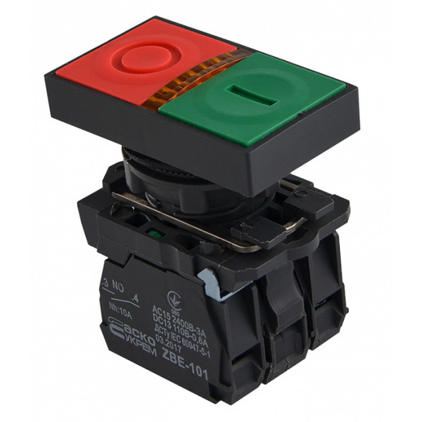 Двойная кнопка Аско-Укрем TB5-AW8365 с подсветкой «Старт/Стоп» (A0140010179)