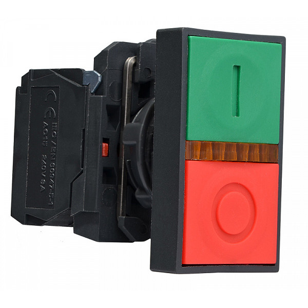 Двойная кнопка Аско-Укрем TB5-AW8365 с подсветкой «Старт/Стоп» (A0140010179) - фото №3