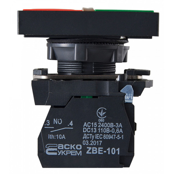 Двойная кнопка Аско-Укрем TB5-AW8365 с подсветкой «Старт/Стоп» (A0140010179) - фото №4