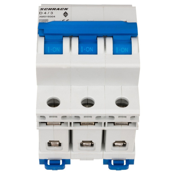 Автоматичний вимикач Schrack AM019304 10кА 4А 3P х-ка D - фото №2