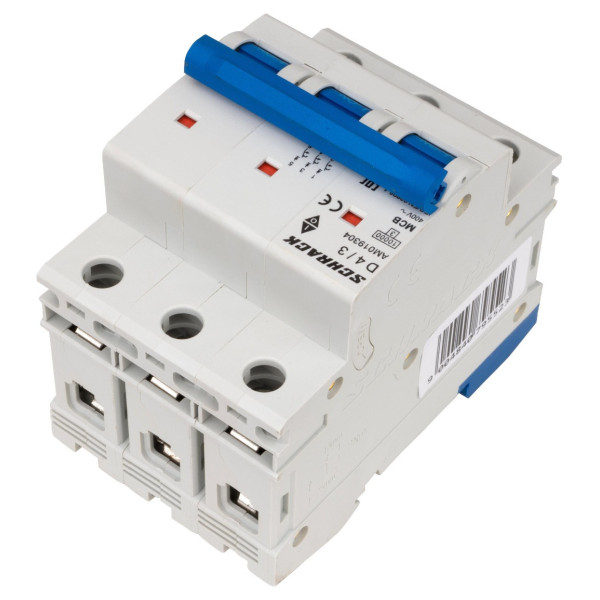 Автоматичний вимикач Schrack AM019304 10кА 4А 3P х-ка D - фото №5