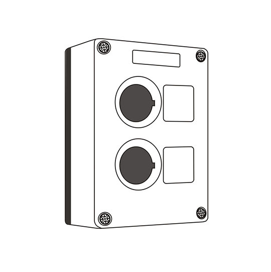 Корпус кнопкового поста Promfactor BOXP2-2 IP54 на 2 місця (BOXP2-2) - фото №1