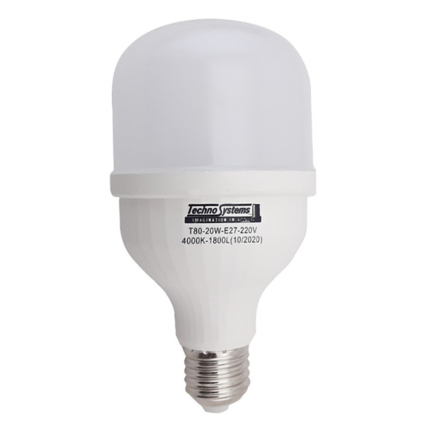Світлодіодна лампа TNSy LED Bulb-T80-20W-E27-220V-4000K-2100L GOLDEN (TNSy5000258)