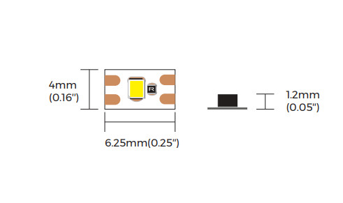 LED стрічка COLORS 160-2216-24V-IP20 9.6W 1250Lm 3000K 5м (C6160-24V-4mm-WW) - фото №1