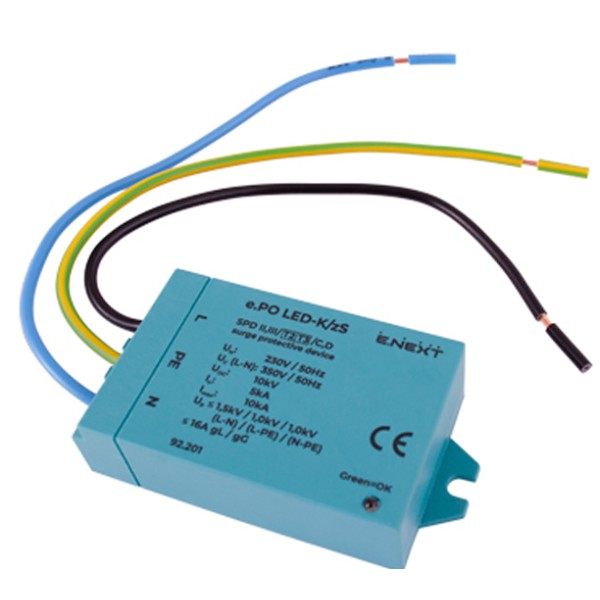 Устройство защиты от импульсных перенапряжений E.next 92.204 e.PO I LED 230V/12 5kA для LED освещения