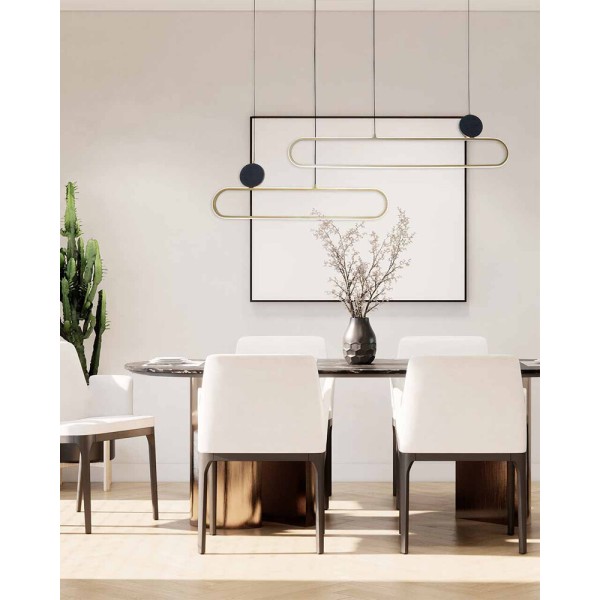 Підвісний світильник, люстра Goldlux 333902 Florentyna LED 1x48W 4000K 6000Lm IP20 золотий - фото №2