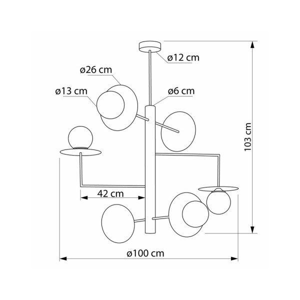 Люстра Imperium Light 6586100.05.01 Atol E14 6x40W IP20 - фото №1