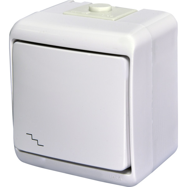 Вимикач прохідний Eti Hermetics VHE-3L IP54 з підсвічуванням білий (4668009)