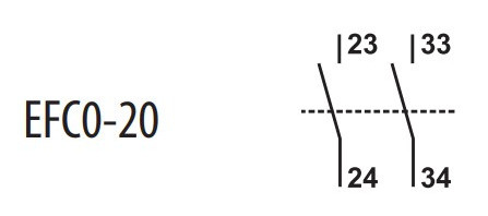 Блок-контакт ETI 004641520 EFC0-20 (2NO) - фото №1