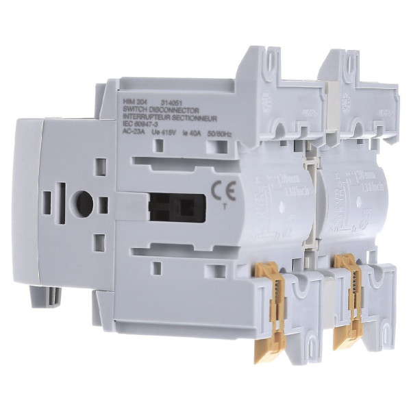 Перемикач Hager HIM304 I-0-II 40А 400/690В 3P 5м - фото №2