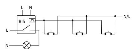 Імпульсне реле F&F BIS-411-LED (захист контактів від пускових струмів) - фото №3