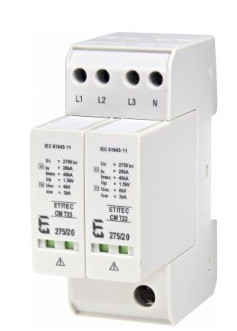 Ограничитель перенапряжения ETITEC CM T23 275/20 3+1 2р ТТ (2440656)