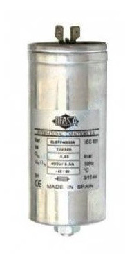 Однофазний циліндричний конденсатор E.Next ELEFP52033AE самовідновлювальний 0,63кВАр 230В 38,1мкФ±5%