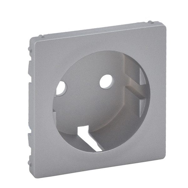 Панель розетки с з/к и шторками Legrand Valena Life алюминий