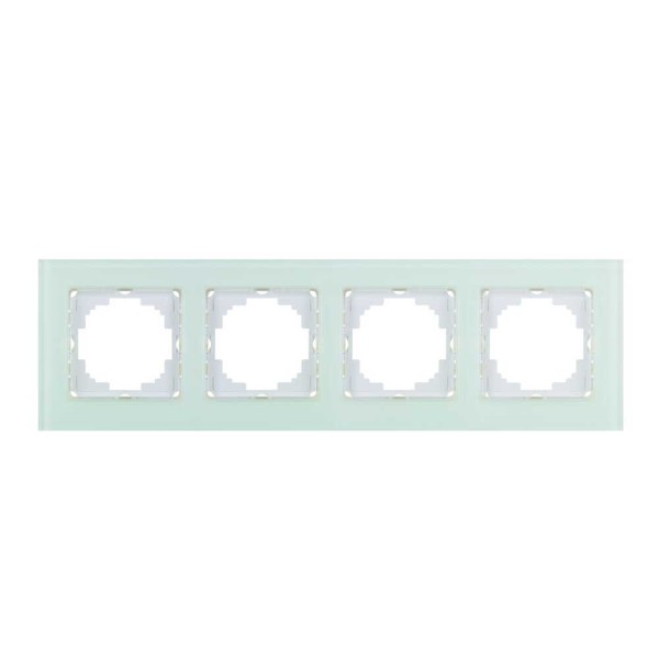 Рамка Nilson Alegra скло біле 4-на ( 25WH0094 )
