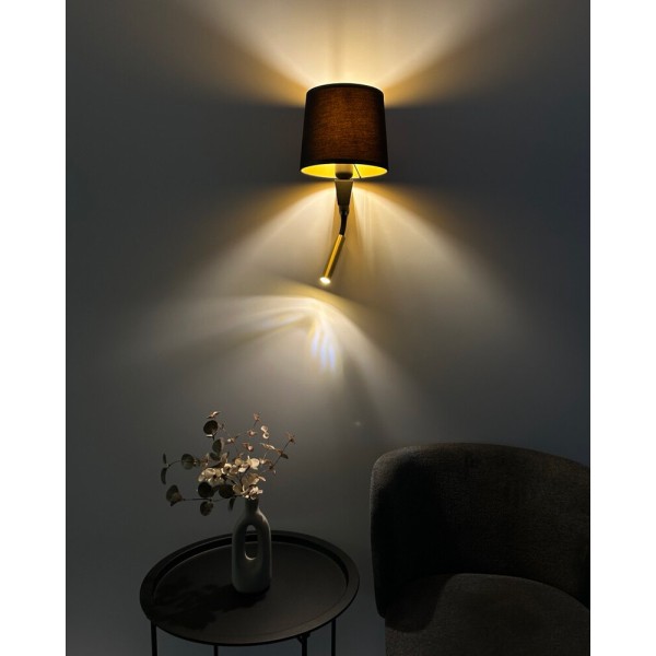 Бра, настенный светильник Nowodvorski 38213 Chillin E27+G9 2x10W+10W IP20 черный - фото №3