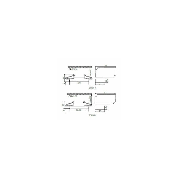 Точечный светильник Kanlux 24414k SOREN L-BL - фото №1