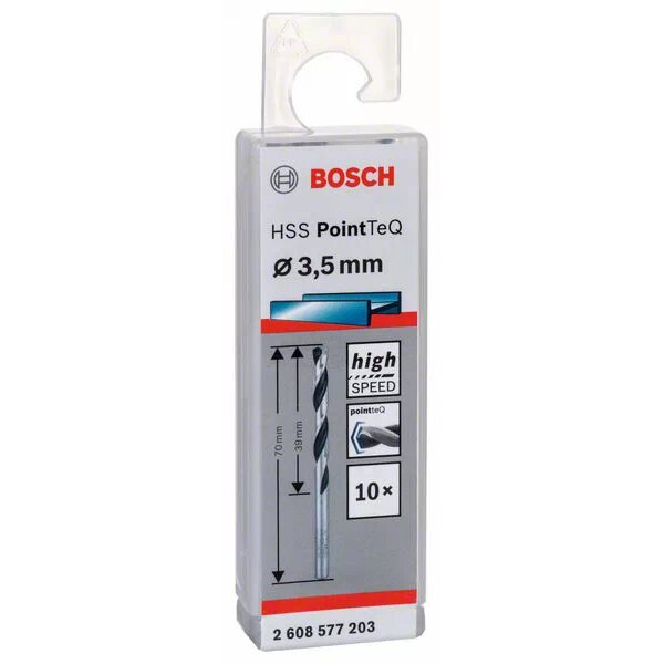 Сверла Bosch 2608577203 PointTeQ Svyerl HSS 3,5мм (10шт) - фото №1