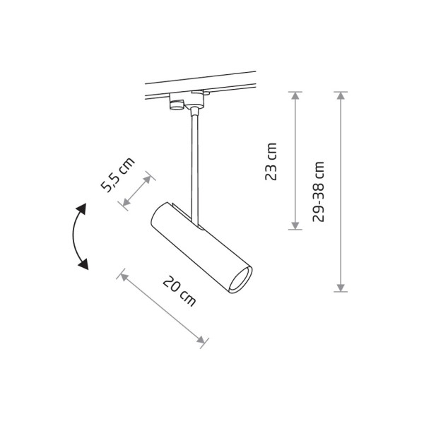 Трековий світильник Nowodvorski 9244 Profile Eye Super GU10 1x10W IP20 чорний - фото №1