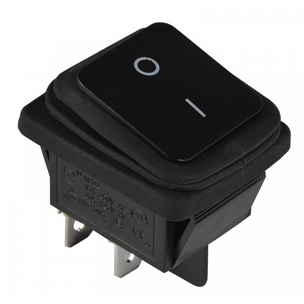 Переключатель Аско-Укрем KCD2-201W B/B (0-I) IP54 черный (A0140040113)