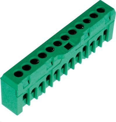 Електрична шина ETI 3903207 ESC-QBLOK7202 (зелений 10/16мм² 12 підключень)