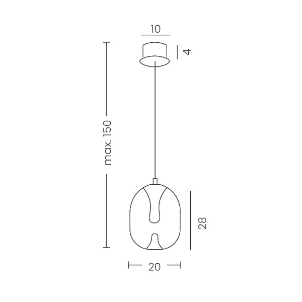 Подвесной светильник, люстра Azzardo AZ5824 Pamela LED 1x8W 3000K 640Lm IP20 дымчатый - фото №1