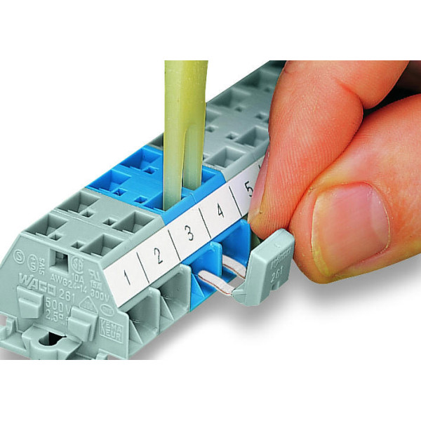 Двоконтактна вигнута перемичка Wago 262-402 12мм² 16А (сіра) - фото №1