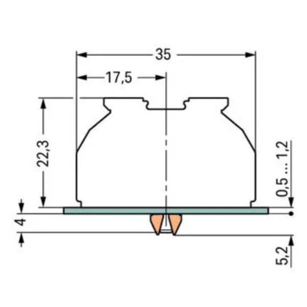 Триполюсна чотирипровідна PE-N-L1 клема Wago 862-9603 Push Wire (біла) - фото №3