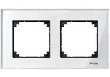 Рамка двойная M-ELEGANCE glass бриллиант Merten, MTN404219