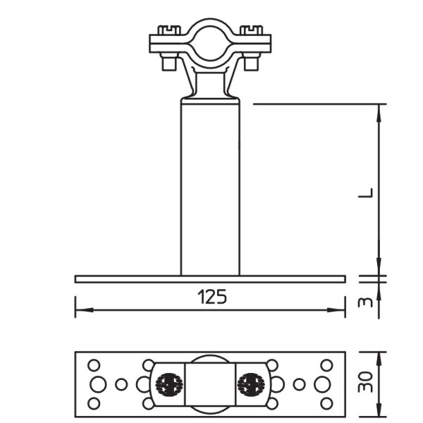 Ізоляційний тримач OBO Bettermann (5408806) ISO-A-500 - фото №1