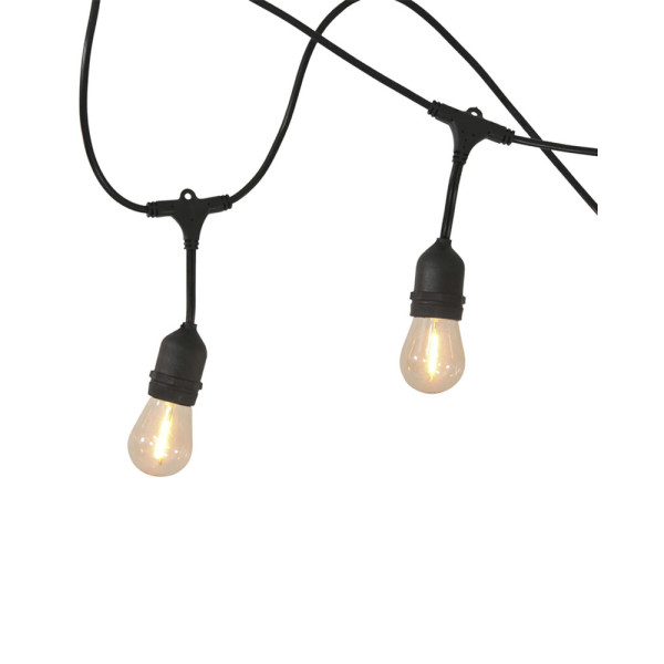 Гирлянда на солнечной батарее Goldlux 328656 Party LED 10 2700K IP44 черная