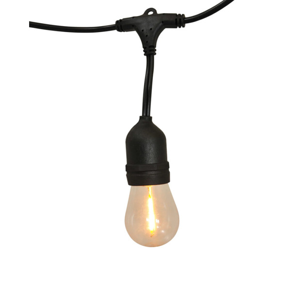 Гирлянда на солнечной батарее Goldlux 328656 Party LED 10 2700K IP44 черная - фото №2