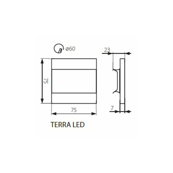 Світильник для підсвітки сходів/коридору Kanlux 26843 Terra LED 1x0.8W 6500K 15Lm IP20 - фото №2