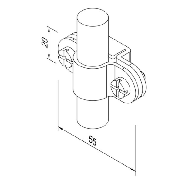 Держатель молниеприемника Leo Lightman Fix Ø16 StZn (312011) - фото №1