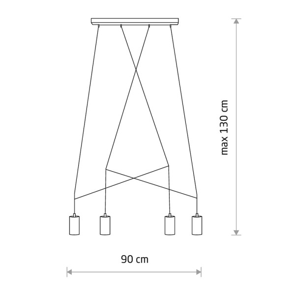 Люстра Nowodvorski 9192 Imbria GU10 4x10W IP20 черная - фото №1