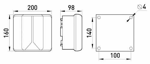 Распределительная коробка E.Next e.industrial.db.925.k с клеммной колодкой 200х160х98 (i0350009) - фото №1