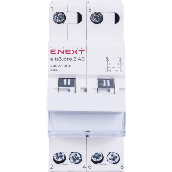 Вимикач навантаження E.Next на три положення e.is3.pro.2.40, 2р, 40А - фото №1