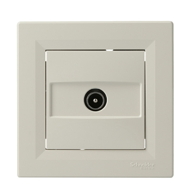 Розетка TV оконечная кремовая Asfora, EPH3200123