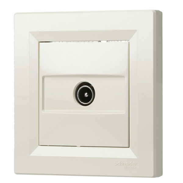 Розетка TV оконечная кремовая Asfora, EPH3200123 - фото №5