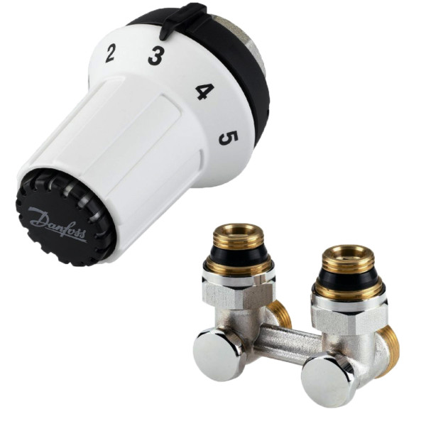 Термостатичний комплект кутовий Danfoss 013G5276 RAS-CK+RLV-KS 1/2''