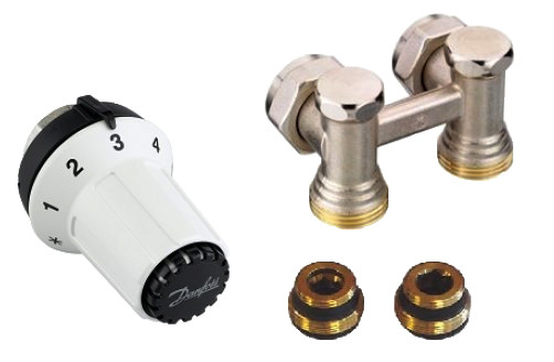 Термостатичний комплект кутовий Danfoss 013G5276 RAS-CK+RLV-KS 1/2'' - фото №1