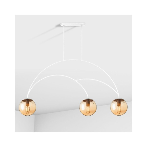 Люстра над столом, барною стійкою Light 114387.01.23 Moon E14 3x60W IP20 Біла