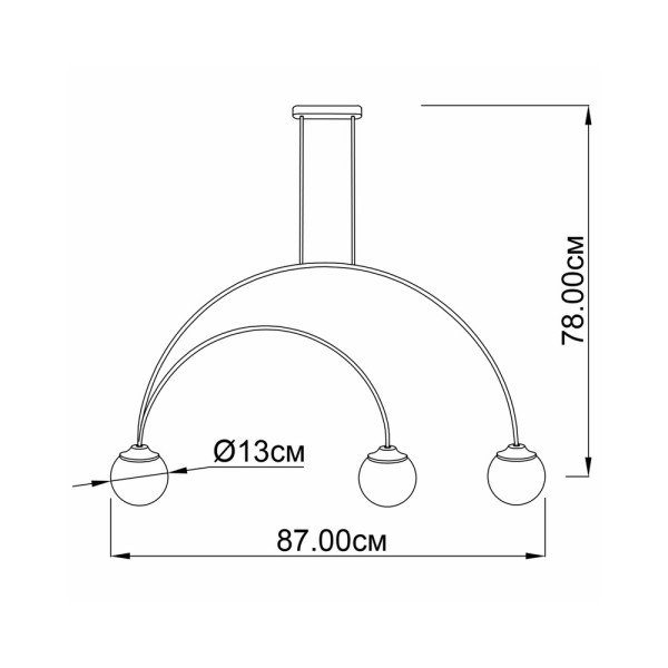 Люстра над столом, барною стійкою Light 114387.01.23 Moon E14 3x60W IP20 Біла - фото №1