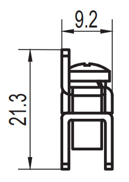 Металличекий ограничитель на Din-рейку Аско-Укрем HDW-211 (A0130030018) - фото №2