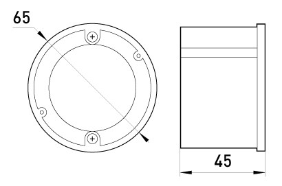 Установочна коробка E.Next e.db.stand.203.d65.pl гіпсокартон (s027010pl) - фото №1