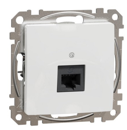 Комп'ютерна розетка Schneider Electric Sedna Design & Elements RJ45 кат. 5е UTP біла SDD111451
